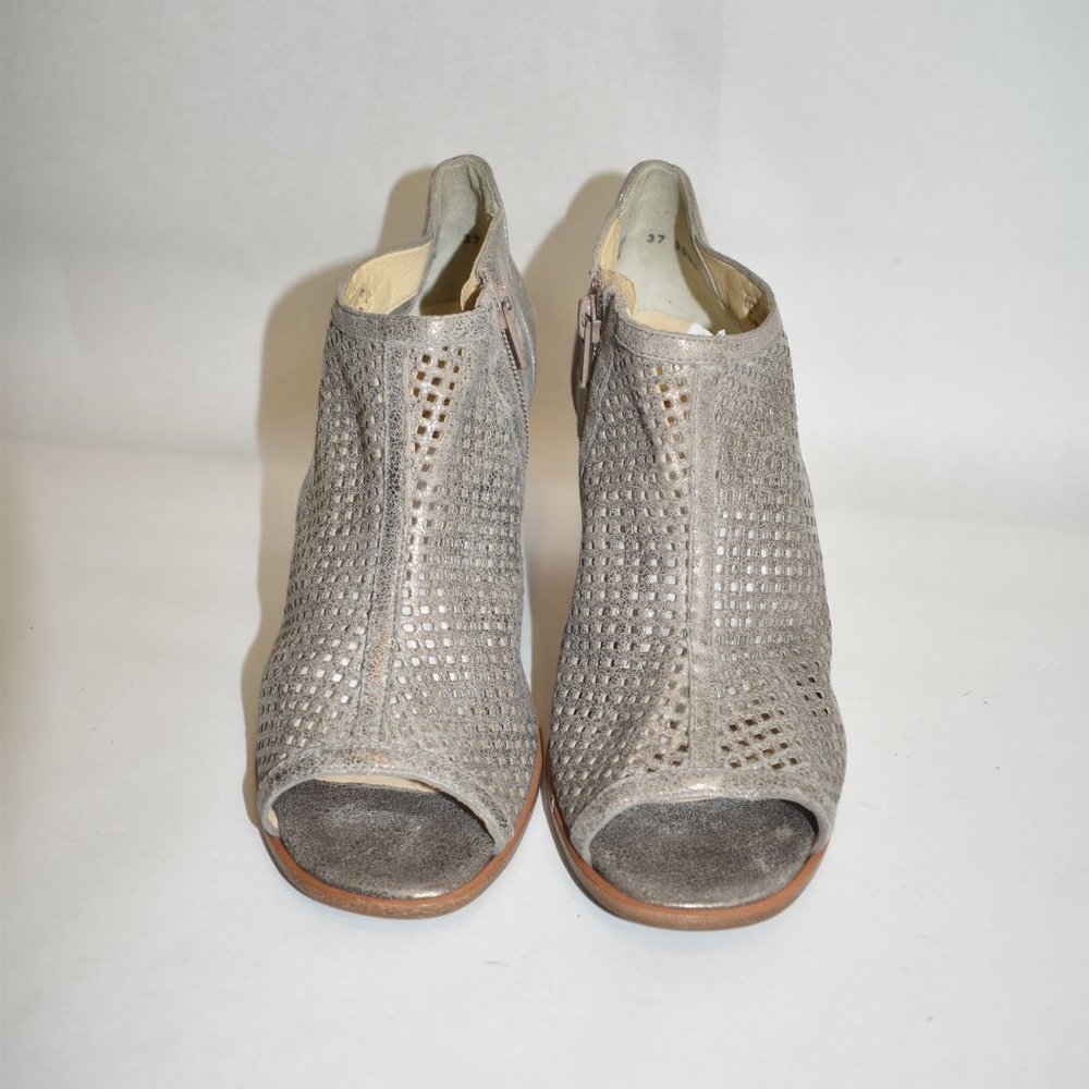 Paul Green Tianna Open Toe Chunky Sandal Bootie Smoke Leather 9.5 (Md7) View 3
